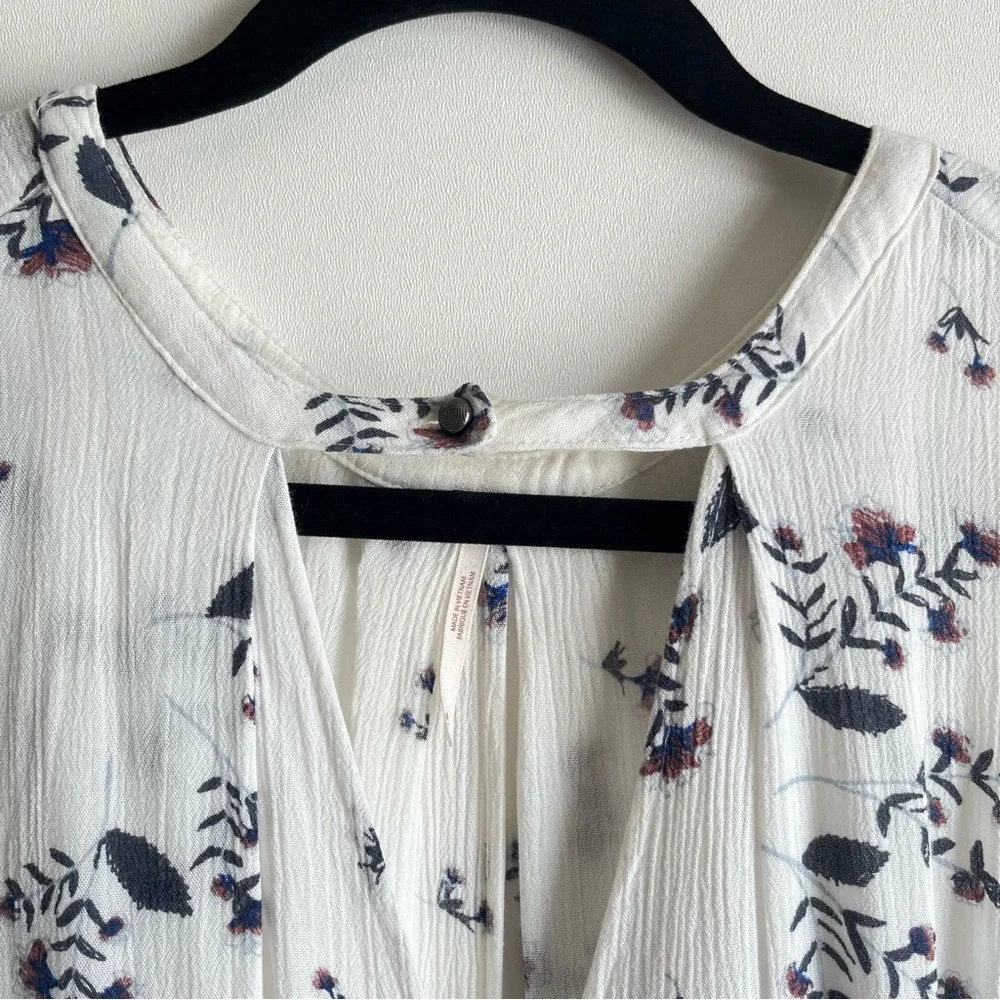 Free People Tree Swing White Floral Tunic Dress Size Medium